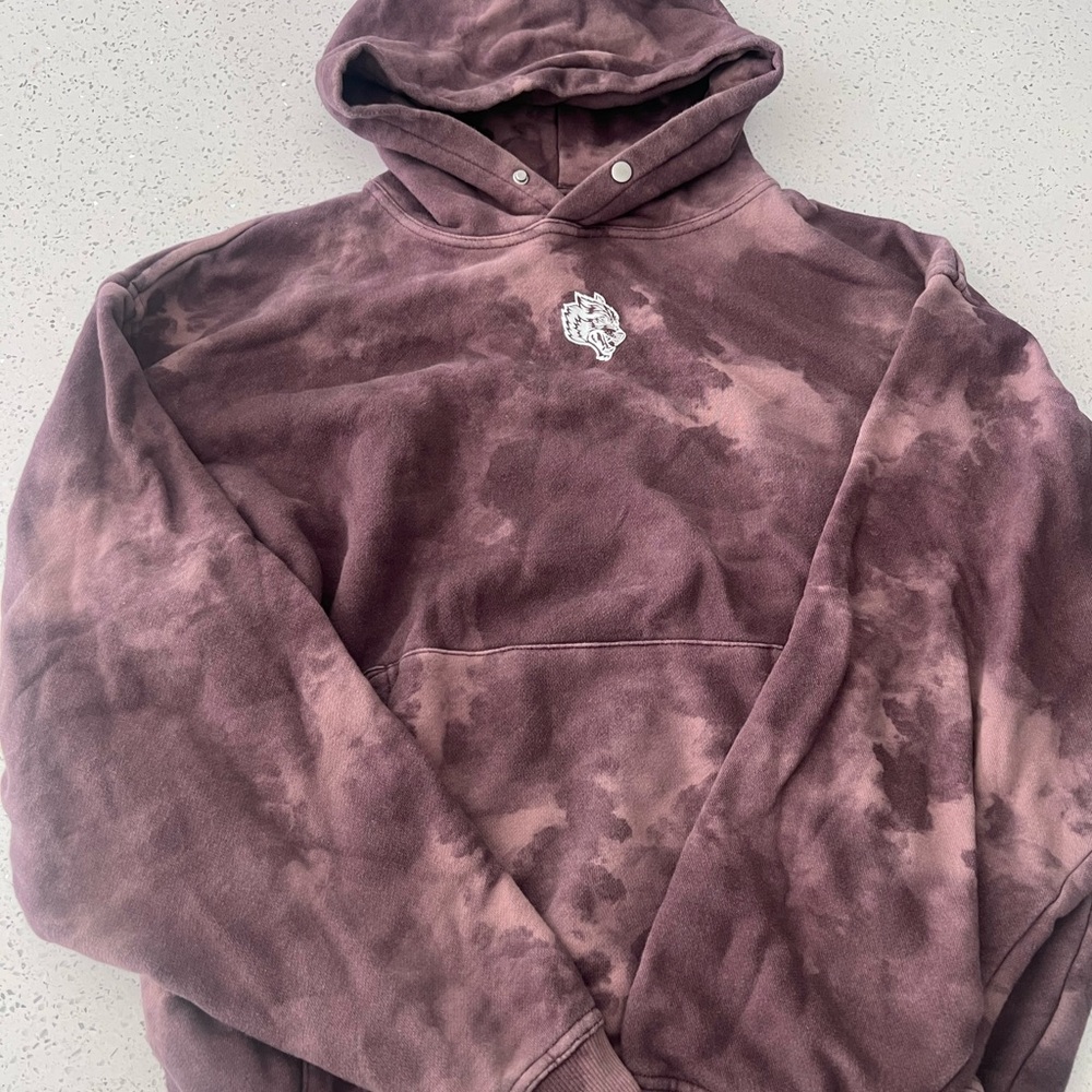 Darc Sport Maroon Tie-Dye Hoodie Small - Picture 2 of 2